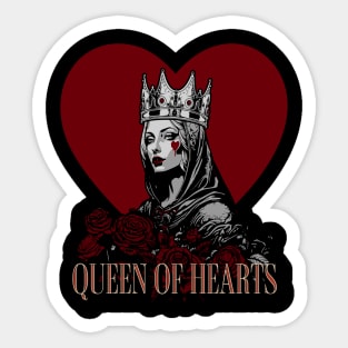 Valentine's Day Bad Demeanor Queen of Hearts Sticker